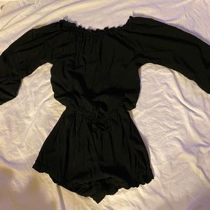 Black Brandy Melville Off Shoulder Romper